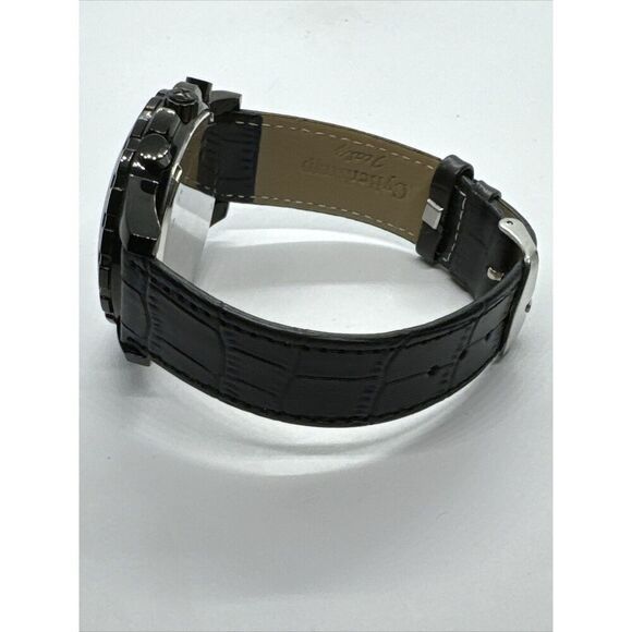 Fossil Dean FS4646 Men Black Leather Analog Dial Quartz Chronograph Watch AEA124 - Picture 7 of 11